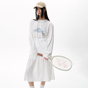 雪花棉长袖 roaringwild 咆哮野兽白色海豚印花打底衫 arch T恤男