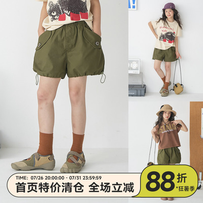 OLAMIMI儿童两穿透气工装短裤