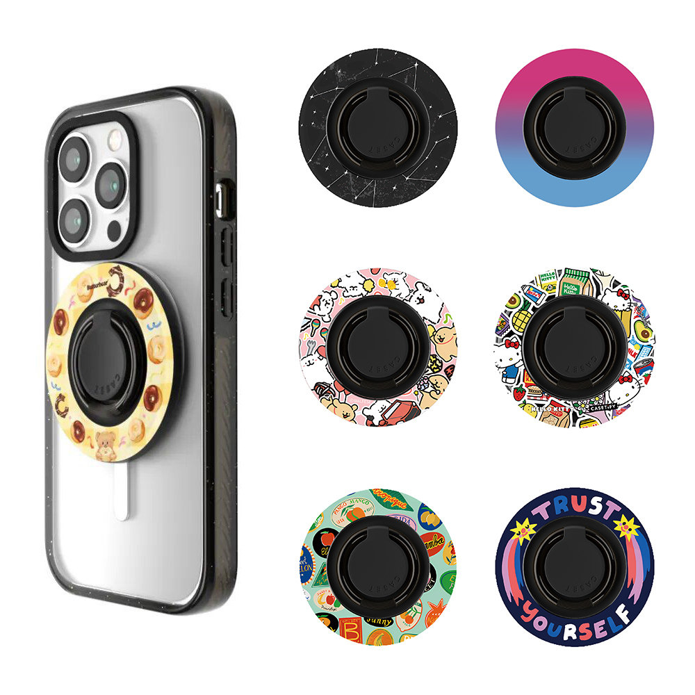 艺术动漫联名CASE啪嗒强力磁吸Magsafe手机支架气囊伸缩折叠指环