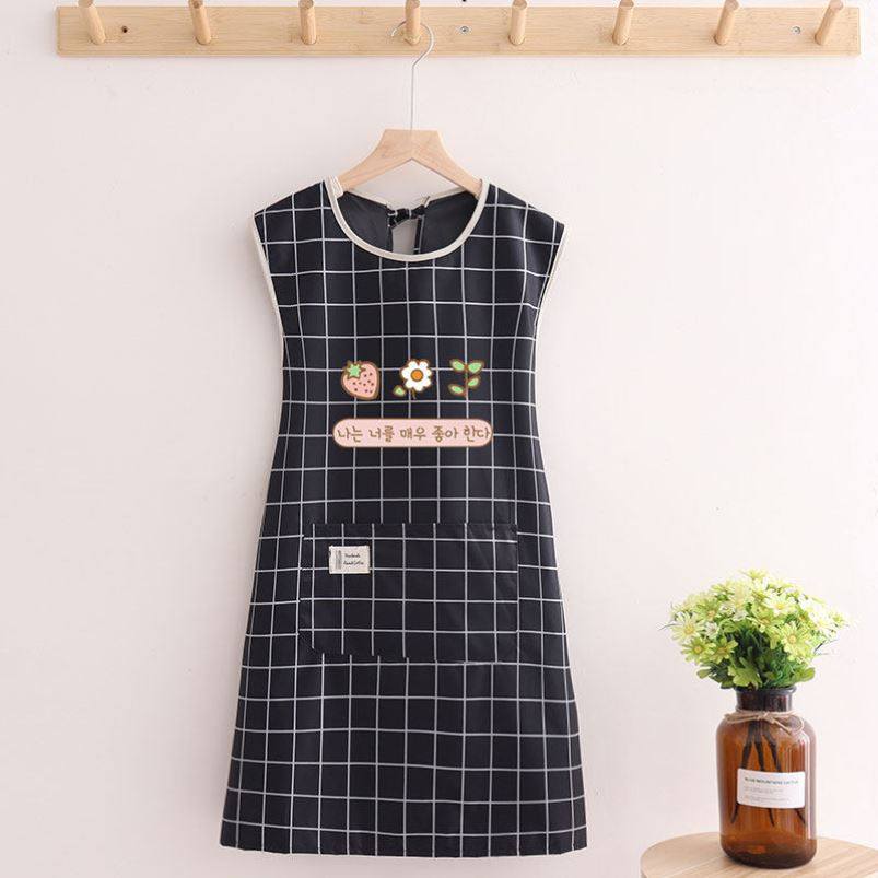 可爱日系家用女防水坎肩厨房防油韩版上班工作服围裙高级感年轻款,家庭/个人清洁工具,围裙,淘宝优惠券,粉丝福利购,淘宝优惠卷