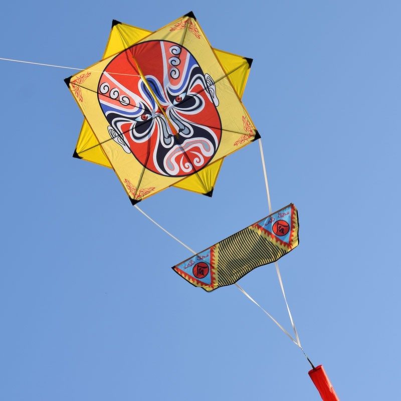 脸谱风筝大型大特大八卦潍坊专业放飞搞怪微风易飞初学者风筝