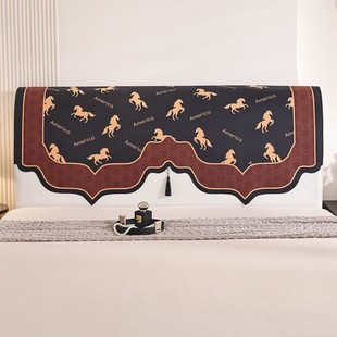 马年高级床头罩床头盖巾通用型ins风美式法式轻奢卧室网红公主风