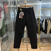 户外三防面料 冬季 加厚时尚 90鸭绒 简约松紧腰直筒保暖羽绒裤 男