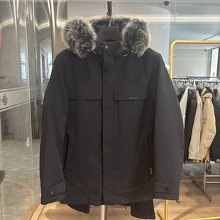 可脱卸羽绒内胆 狐狸毛领 冬季 厚款 商务连帽羽绒服男 时尚 H家