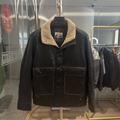 加绒商务休闲防风保暖立领皮衣羽绒服男 冬季 H系 柔软超纤皮