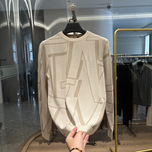 【H家】薄款弹力！秋季新款针织衫时尚撞色圆领柔软打底衫男毛衣