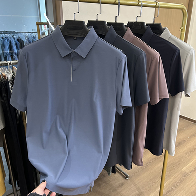 商场单高端无痕压胶短袖POLO衫