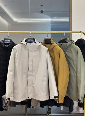 90鹅绒户外三防三合一连帽羽绒服