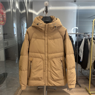 90鹅绒 冬季 厚款 时尚 极光系列 男士 三防连帽宽松羽绒服 H家