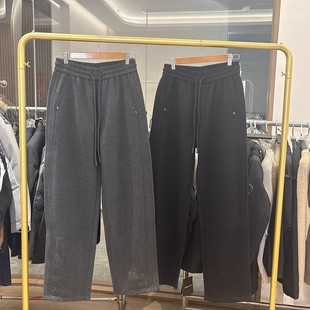 高克重针织棉 百搭直筒宽松休闲裤 冬季 时尚 加绒加厚男士 商场单