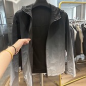 H家 男士 帅气渐变色 秋季 新款 时尚 休闲连帽双面穿夹克外套潮