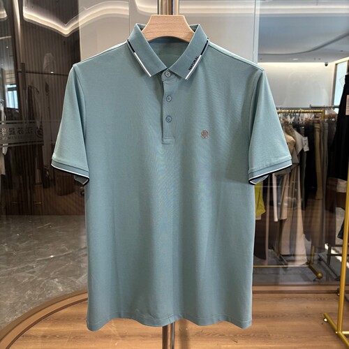 H家莱塞尔商务休闲翻领短袖polo