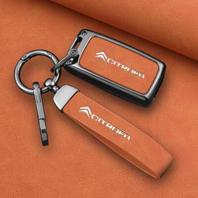 适用2006款雪铁龙c4钥匙套世嘉汽车金属壳包c5凯旋智能遥控汽车扣