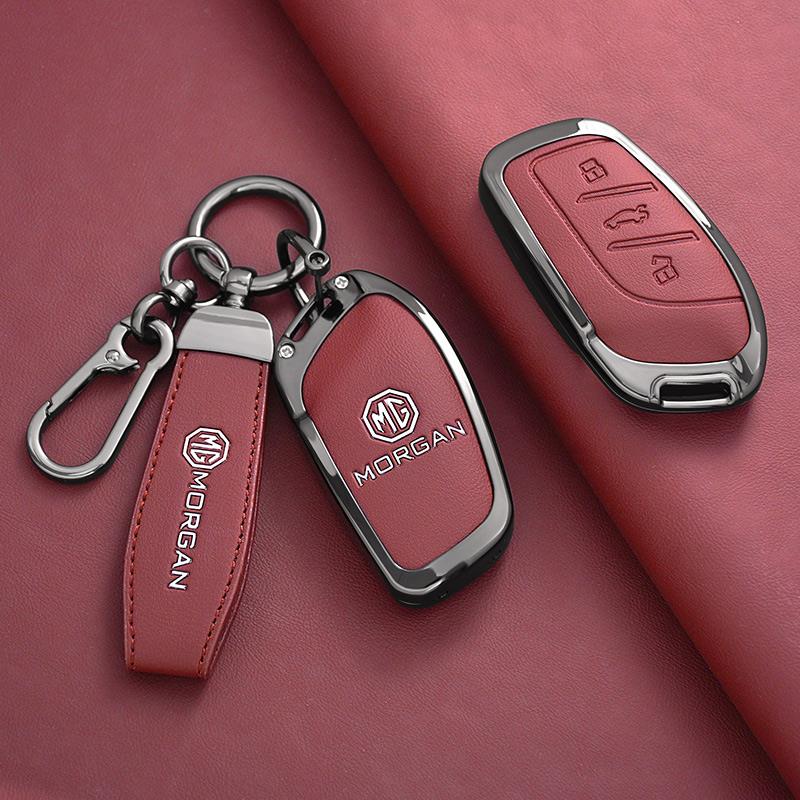 适用荣威rx5plus钥匙套i56名爵5车max壳rx3扣i6max包zs皮质合金HS