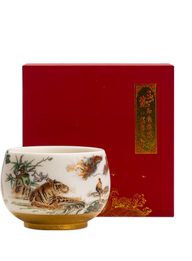 唐舍中国风格羊脂玉瓷白瓷喝茶杯