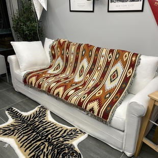 马尼拉波西米亚少数民族风西藏新疆内蒙装 饰休闲毯床头毯沙发毯