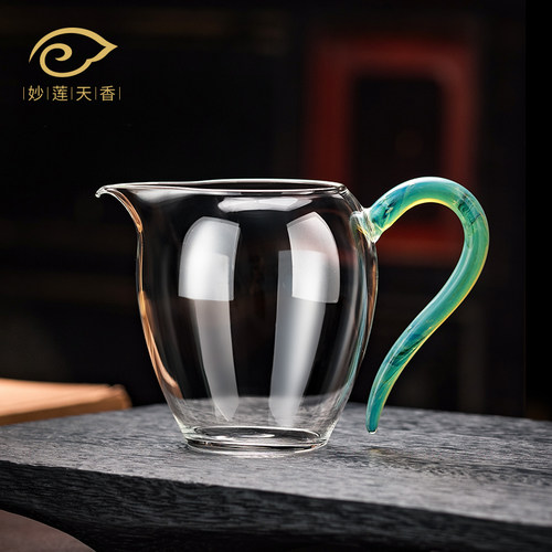 高档高硼硅耐热透明玻璃公道杯