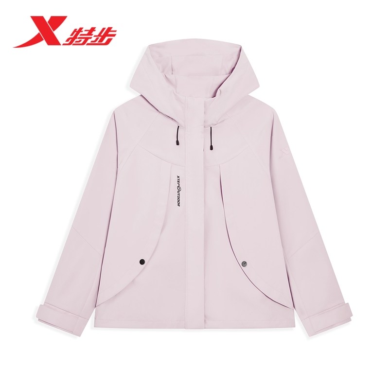 特步冲锋风衣女2026年春季户外女装运动服防风外套女974128150503
