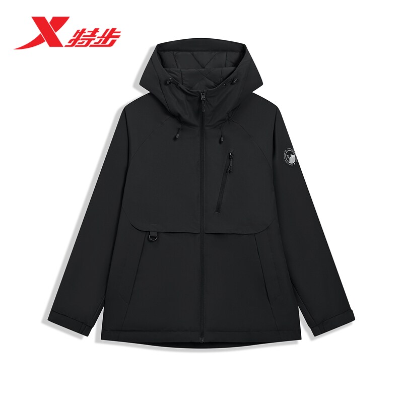 特步外套女2025年冬季新款宽松连帽上衣保暖防风风衣975428160076,运动服/休闲服装,运动茄克/外套,淘宝优惠券,粉丝福利购,淘宝优惠卷