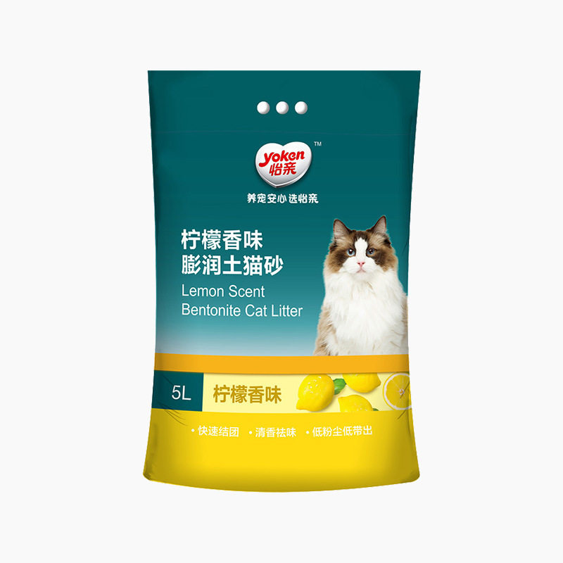 怡亲膨润土猫砂包邮20斤原味柠猫砂