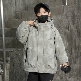 男童冬款冲锋衣三合一2026新款儿童秋冬加绒外套初中生保暖衣服潮