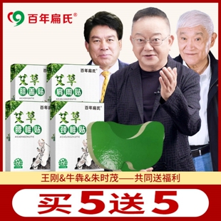 百年扁氏艾草膝盖贴正品官方旗舰店腰肩颈椎贴艾叶关节热敷疼痛贴