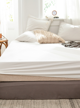 白色床笠单件床单床罩席梦思防滑保护套宾馆床套防尘罩1.2米1.5m