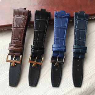 原装款真皮手表带男适用于江诗丹顿纵横四海牛皮手表 专用接口25