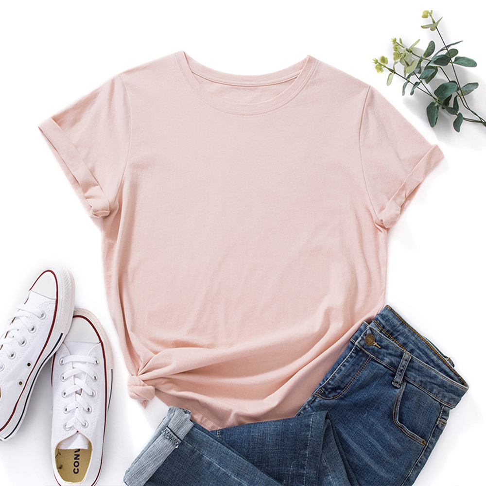 欧美女装纯棉薄款短袖休闲