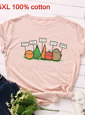 wish ebay大码欧美纯棉短袖t恤女学生印花创意字母Women Tshirts
