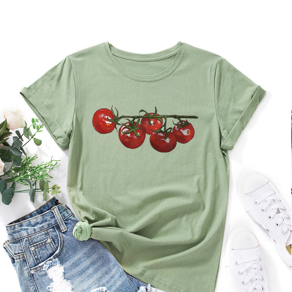 欧美女装纯棉宽松薄款短袖T恤