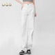 加长拖地裤 白色直筒牛仔裤 气质减龄高腰窄版 时尚 女夏季 2025新款