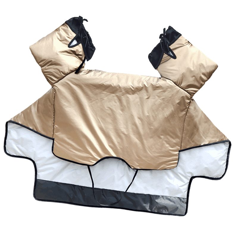 春秋款薄款双面防水电动车挡风被