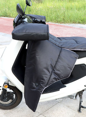 电动车挡风被PU皮革冬季分体式电摩踏板摩托电瓶加厚加绒加大防水