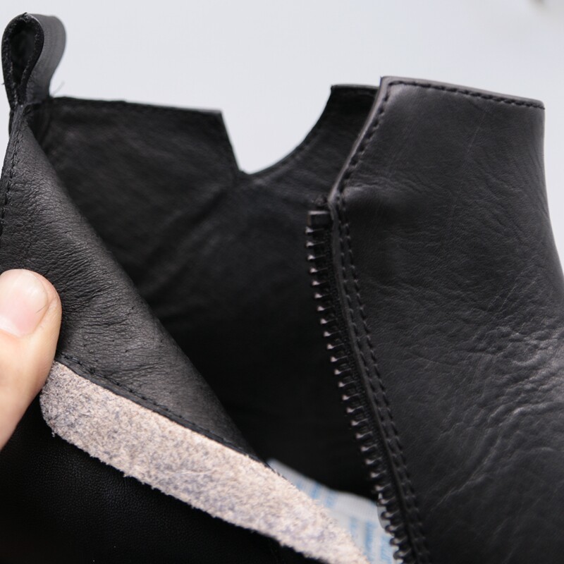 HIGH-END CATTLE GOODS PICKING UP SCARCE LEATHER MENS CHELSEA BOOTS BRITISH STYLE HIGH-TOP TREND MENS BOOTS MARTIN BOOTS
