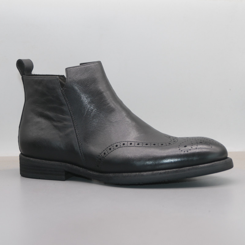 HIGH-END FOREIGN TRADE LEAK PROCESSING LEATHER MENS BOOTS GOODYEAR COWHIDE SOLE CHELSEA BOOTS BRITISH VINTAGE MARTIN BOOTS