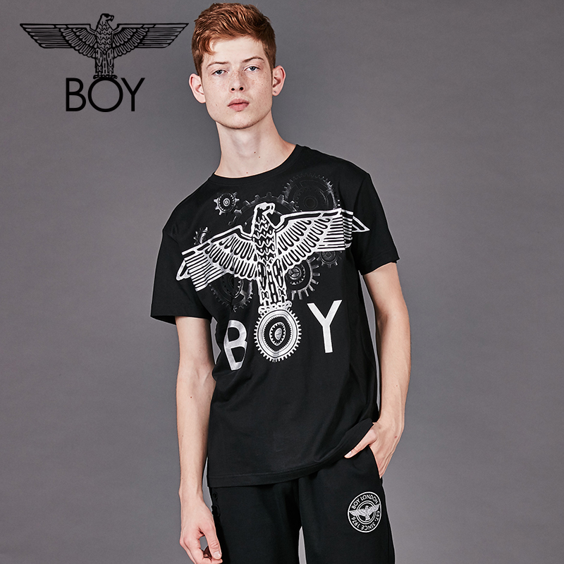 boy london 短袖t恤女2018秋季老鹰印花情侣款男B184NC404502