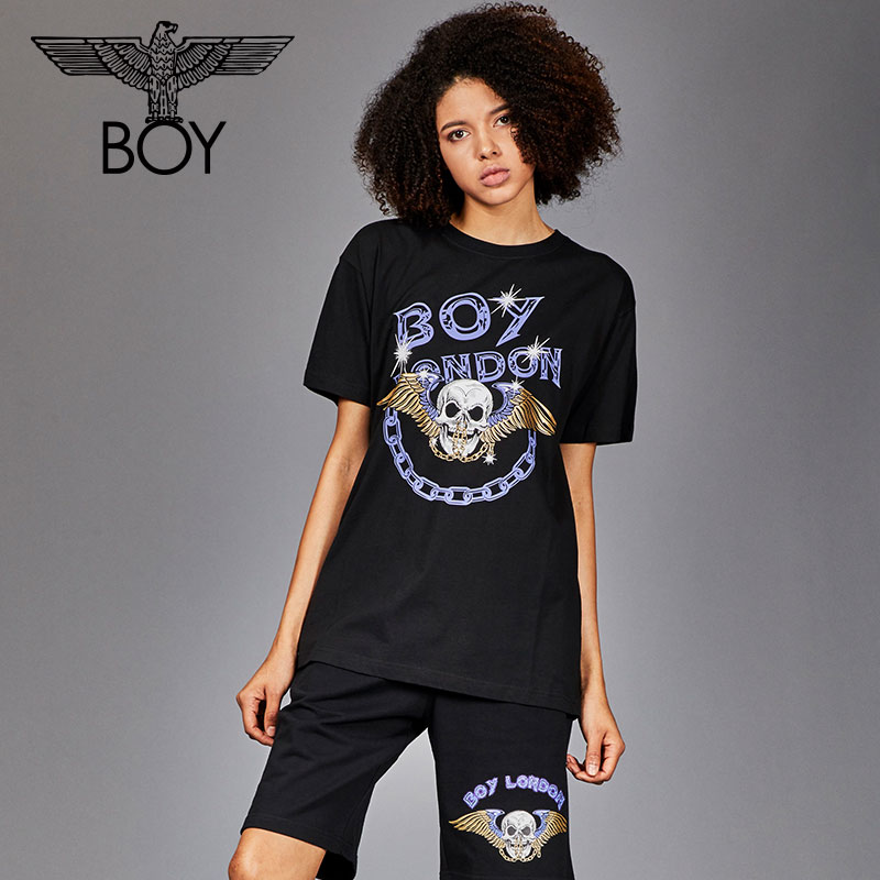 boy london 男女骷髅潮流印花短袖T恤男2018秋季新款B182NC205802