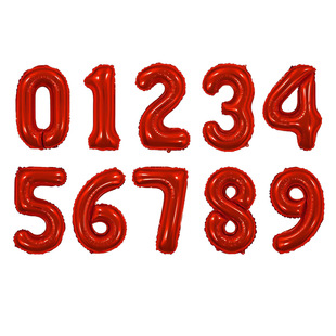 32寸红色数字气球23岁生日布置场景网红装饰铝膜气球儿童派对布置