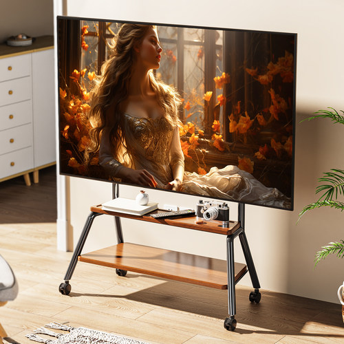 易之固电视推车移动支架带轮子适用小米海信创维等电视机落地支架