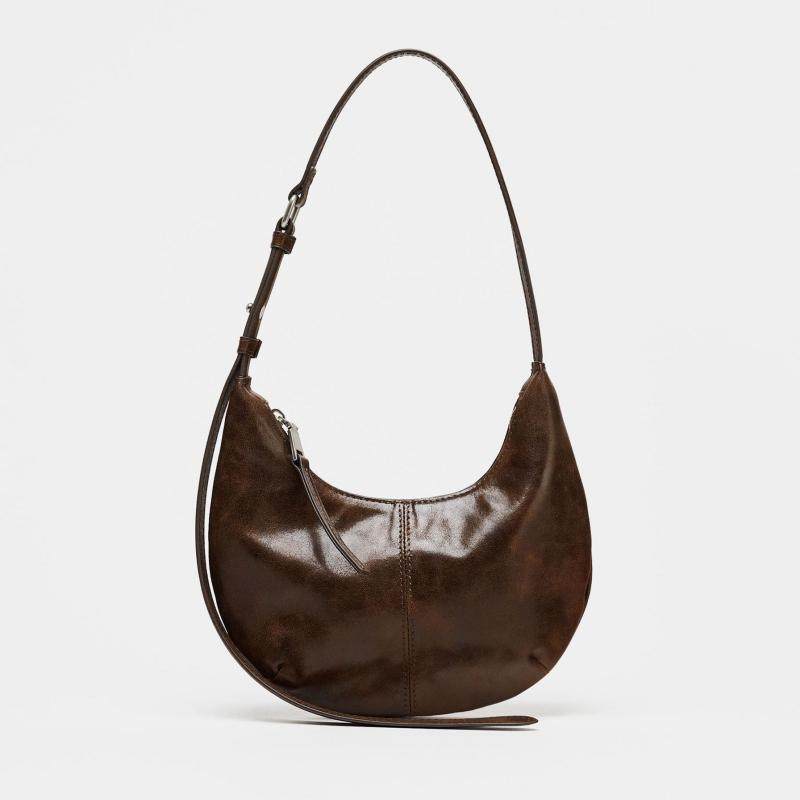 棕色单肩包大容量腋下包