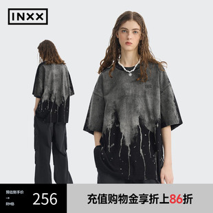 INXX 时尚 APYD 宽松APE2010700 潮流喷马骝褪色短袖 T恤男女同款