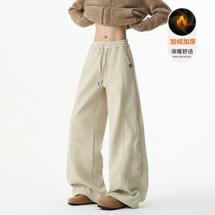 STREET美式 潮牌保暖宽松直筒运动长裤 加绒休闲裤 新款 子 冬季 INXX