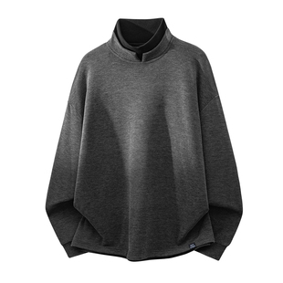 T恤 秋冬男宽松休闲百搭长袖 INXX STREET潮流复古德绒假两件打底衫