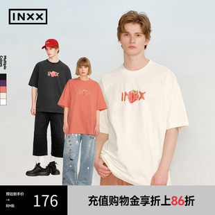 T恤水果印花图案上衣XRF2010836 INXX 240g预洗水针织汗布短袖