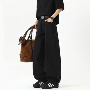 STREET美式 秋冬潮牌弯刀牛仔休闲阔腿裤 牛仔裤 2025新款 男士 INXX