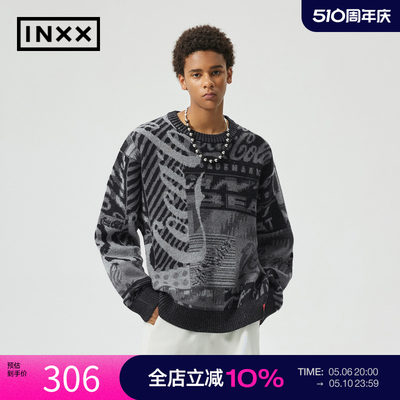 【INXX】Standby可口可乐联名宽松休闲针织衫情侣毛衣XMD3061330