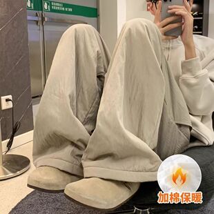 男士 潮牌加棉直筒裤 冬季 新款 潮 INXX 宽松百搭休闲长裤 STREET美式