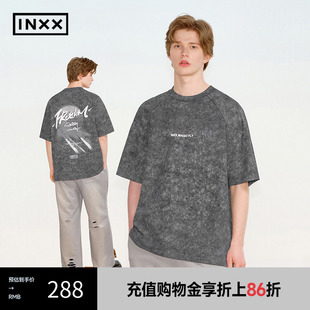 T恤飞机元 街头风炒色短袖 INXX 素组合印花上衣XRF2010968 时尚