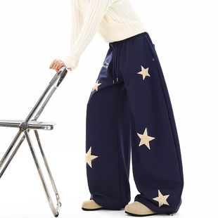 秋冬新款 INXX 男士 复古星星刺绣重磅卫裤 直筒运动休闲 STREET美式